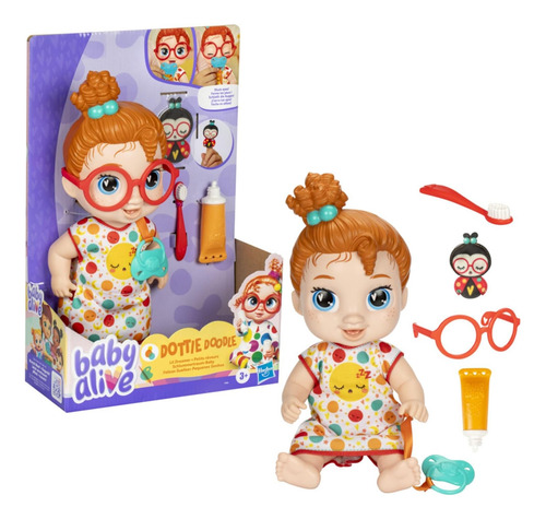 Baby Alive - Dottie Doodle Felices Sueños - Pelo Rojo