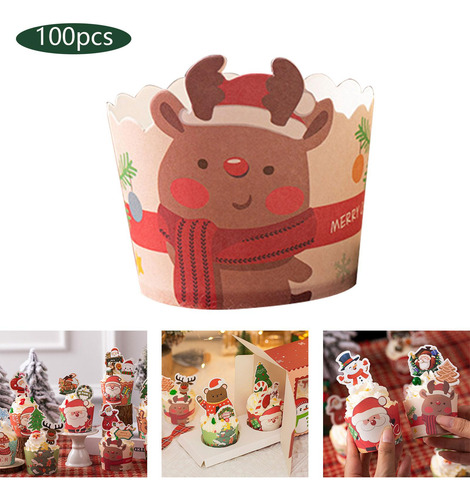 2 X 100x Tazas De Papel Para Hornear Muffins, Alce