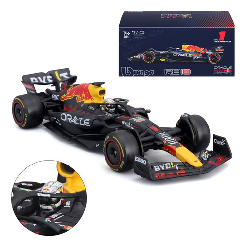 Bburago Redbull F1 Rb18 #1 Max Verstappen 1:43 Modelo De Coc