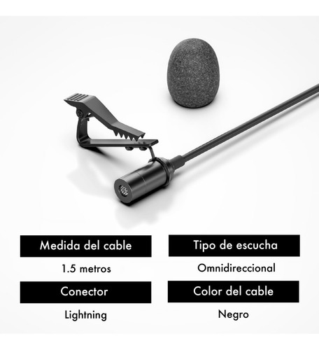 Imagen 7 de 10 de Micrófono Corbatero Lightning Para iPhone iPad Profesional