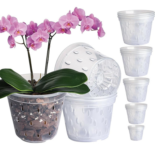 Variedad De Macetas De Orquídeas Doter 12 Paquetes (5.6 PuLG