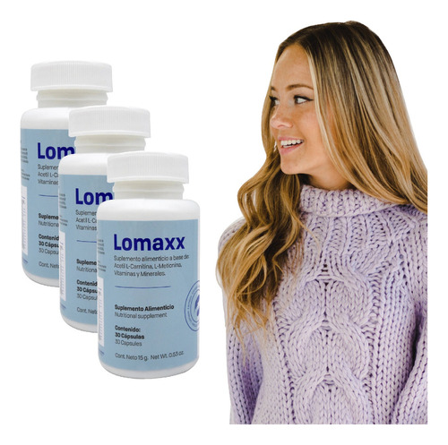Lomaxx 30 Cápsulas - 3 Piezas Sabor Sin sabor