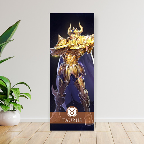 Imagen 5 de 8 de Cuadro Grande 30x80 Cm Saint Seiya Aldebaran Tauro Animeras