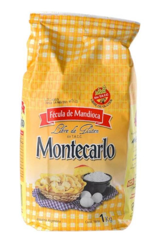 Fécula De Mandioca Montecarlo 2 X 20 U. (20 Kg) Envío Gratis