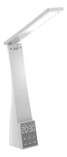 Velador Lampara Plegable  Alarma Parlante Bluetooth Blanco 