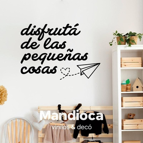 Vinilo Decorativo Frase Disfruta De Las Pequeñas Cosas