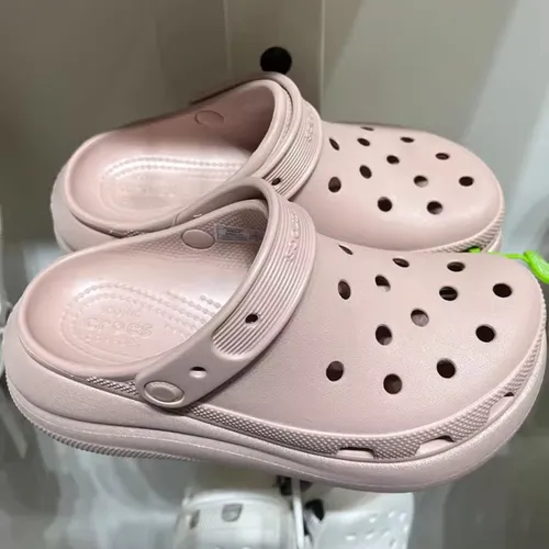 Cross Crush Shimmer Clog Pink Shiny Shoes #208591