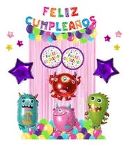 Comprar Decoracion Cumpleaños Globos Metálicos Monstruos Monsters