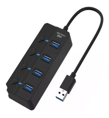 Hub Usb 3.0 4 Puertos Para Windows Y Mac - Indicador Led