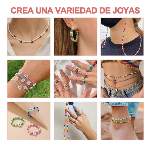 Juego De Abalorios De Bricolaje Para Hacer Pulseras 15000+
