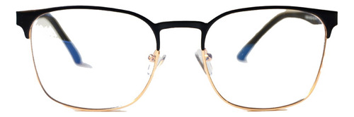 Anteojos Lectura Armazon Lente Metal Unisex Hadar Zienna Negro Dorado