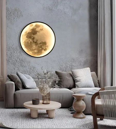 Aplique Pared Luna 3d Lámpara Led Techo Decoración Jhn