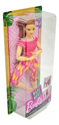 Barbie Made To Move Yoga Peliroja Articulada 29cm Mattell