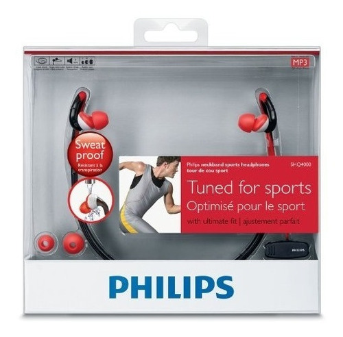 Audifonos Philips Actionfit Sports Banda Al Cuello Shq4000