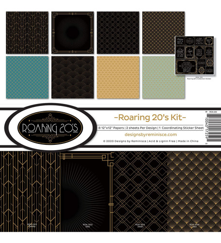 Reminisce Roaring 20's Scrapbook Collection Kit Manualidad