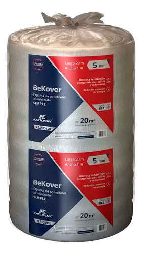 Espuma Polietileno Aluminizada Kartonsec Bekover 5mm 20m2