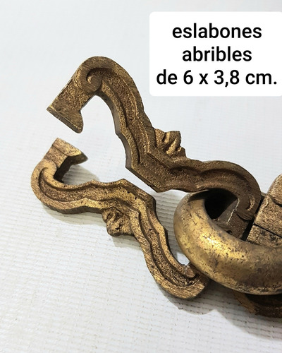 Imagen 3 de 7 de Cadena 36 Cm. Bronce P/lamparas Colgantes Pesadas.