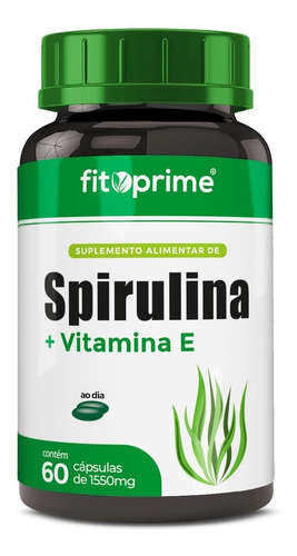 Spirulina Premium + Vitamina E Com 60 Cápsulas