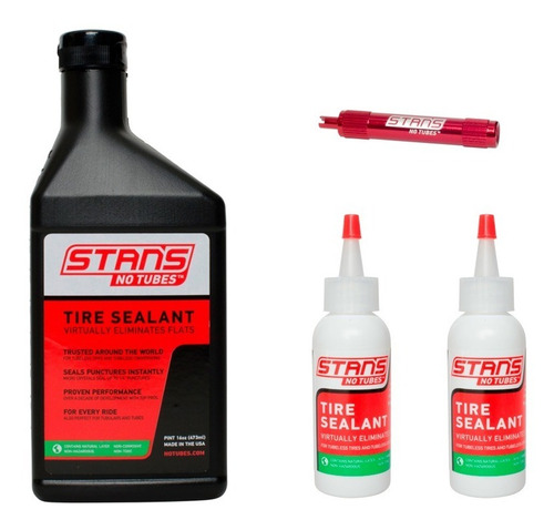 Líquido Sellador Stans Notubes 16oz+2 Botes/2oz+llave Núcleo