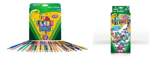 36 Lapices Crayola 12 Colores Borrables + 24 Up & Downs