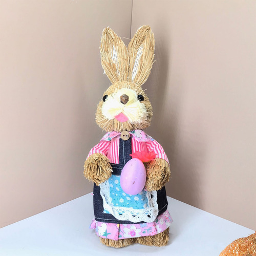Decoración De Pascua Con Forma De Conejito Trenzado En L, Bo