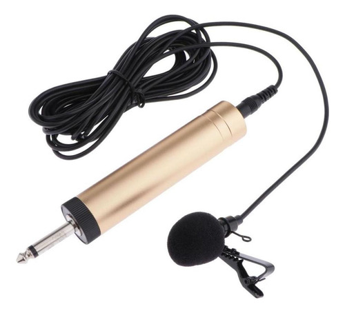 Pro Lavalier Lapel Mic Micrófono Enchufe De Salida De 6.5