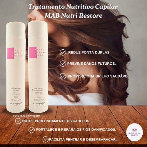 Shampoo Cond Mab Nutri Restore 300ml Reconstrução E Nutrição