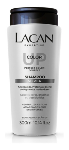  Shampoo Silver Color Up Lacan 300ml Sem Sal Loiros Grisalhos