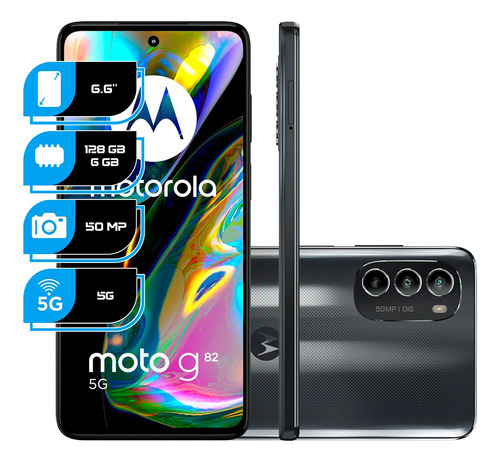Motorola Moto G82 6.6  6gb 128gb Triple Cámara 50mp Gris