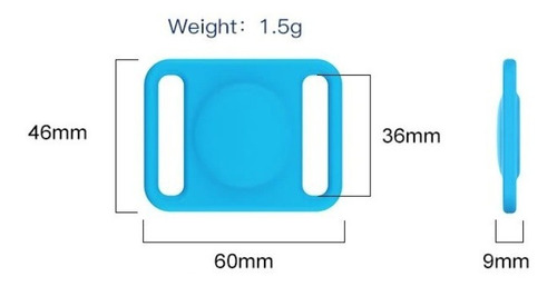 Imagen 5 de 5 de Funda De Silicona Para Correa Perro Gato Porta Airtag