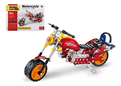 Motocicleta Chopper Armable Meccano Metal Colección Juguete