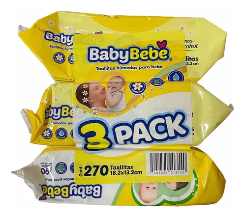 Toallitas Húmedas Baby Bebe 3 Pack 270s