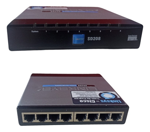 Cisco 8 Puertos Switch Linksys Uso Rudo 10/100 Ethernetredes (Reacondicionado)