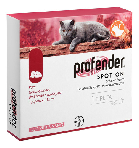 Profender Gatos 5-8 Kg. Pipeta 1,12 Ml