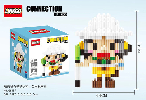 Figuras One Piece Armables Mini Blocks Mugiwuaras Premium. Cantidad De Piezas 317