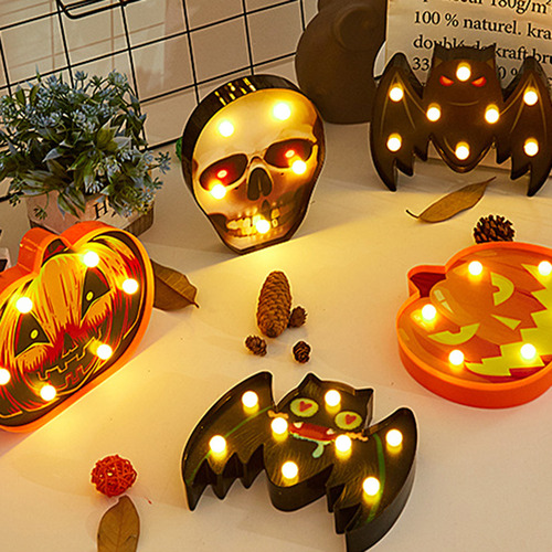 Luz Nocturna Led De Calabaza: Funciona Con Pilas,