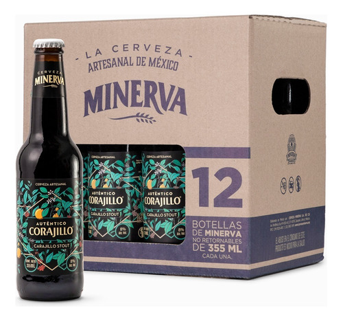 Cerveza Minerva X Auténtico Corajillo Carajillo Stout 12 Pz