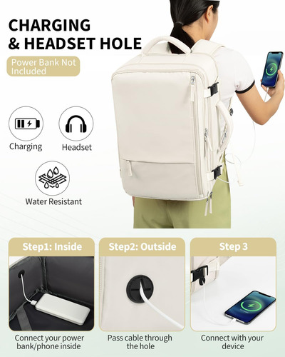 Mochila De Viaje Extragrande Hanples Para Mujer Como Pers...
