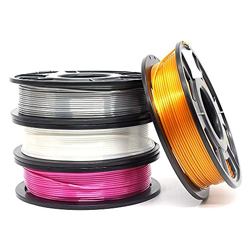 Yousu Silk Pla Paquete De 4 Colores 4x250g (dorado, Plateado