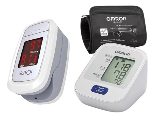 Omron Combo Tensiometro Hem-7122 + Oximetro Pulso