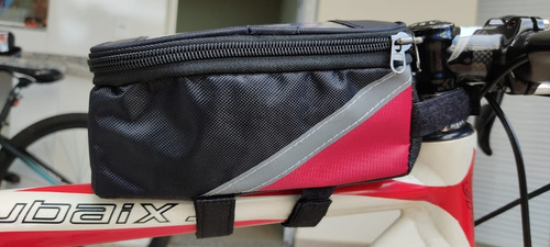 Bolsa Para Bike Bicicleta Celular Quadro Case A Prova D'água Cor Vermelha