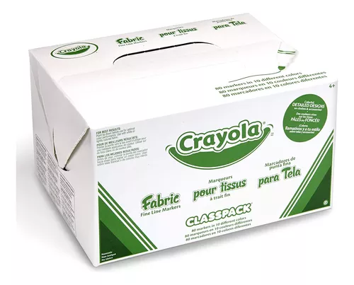 Crayola 588215 - Rotulador De Tela Crayola, Paquete De 10, V