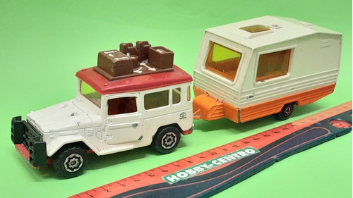 Majorette 1/36 Jeep Toyota Land Cruise Y Casa Rodante 1980s