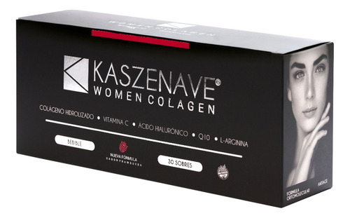 Women Colágeno 245gr Frambueza Kaszenave Ac Hialuronico