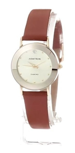 Armitron Original Reloj De Mano Mujer Diamante Genuino Piel