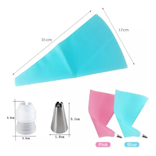 26pz Boquillas Reutilizables Para Repostería Duya Acero Inox