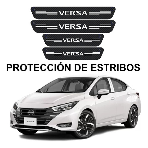 Sticker Protección De Estribos Puertas Nissan Versa Diseño 7