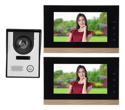 Cámara De Timbre 2 En 1, Sistema De Videoportero Con Cable H