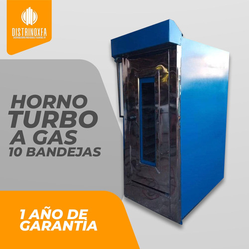 Horno Turbo A Gas De 10 Bandejas 