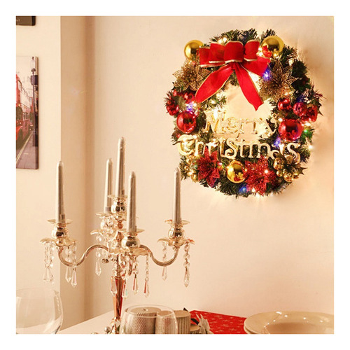 . Lazhu Christmas Wreath Hermoso Adorno Navideño For Puerta